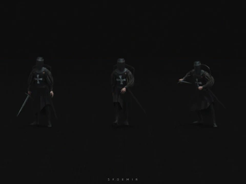 Medieval Knight Pack - High-Quality PBR For Games Films and Visualizations 3D Model