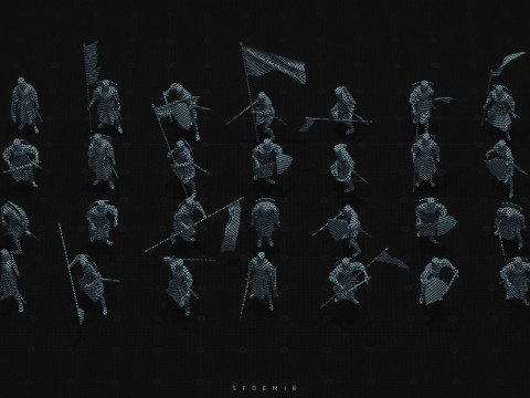 Medieval Knight Pack - High-Quality PBR For Games Films and Visualizations 3D 모델