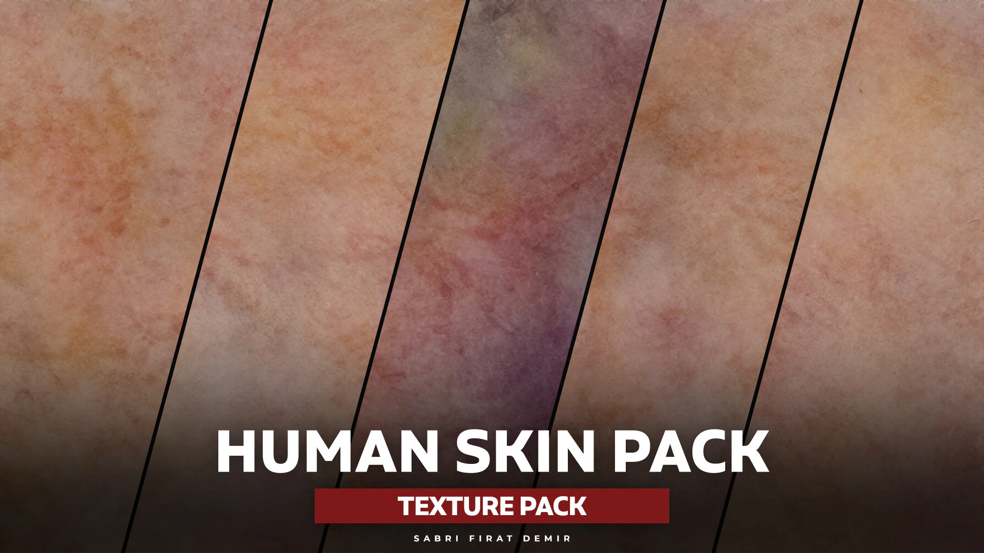 Premium Human Skin Pack - High-Quality Decal-Alpha-Overlay Map Texture Pack CG Textures .c4d .max .obj .3ds .fbx .stl .blend 
