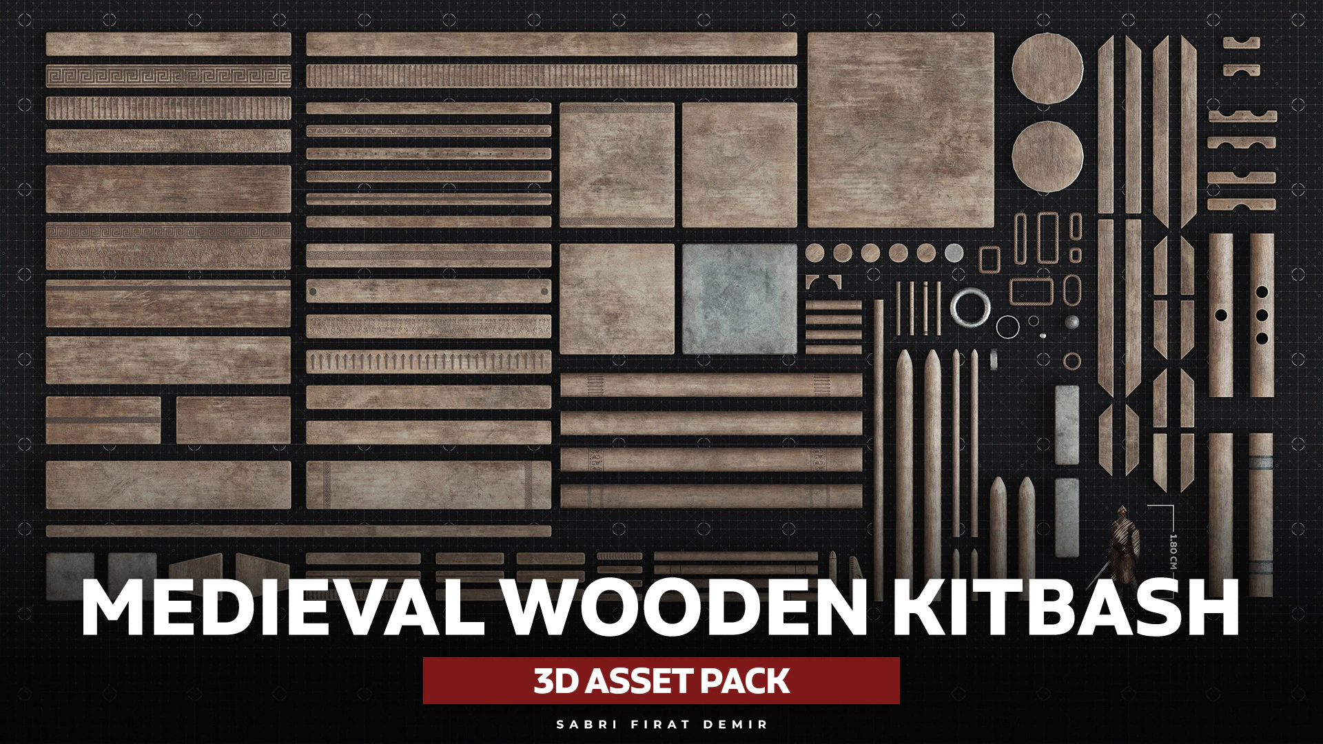 Medieval Wooden Kitbash Collection - High-Quality Modular Pack 3D Model .c4d .max .obj .3ds .fbx .stl .blend 