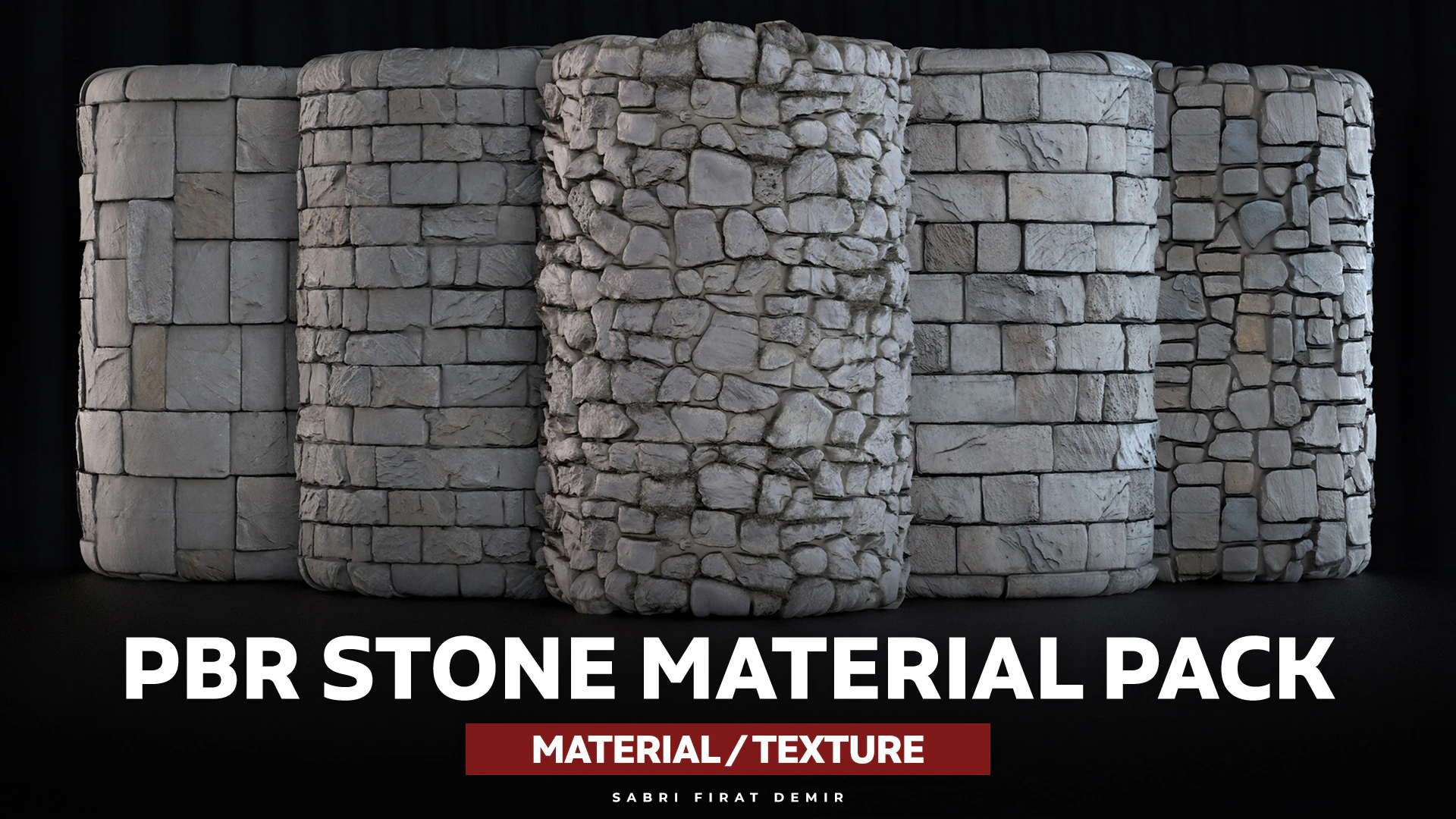 PBR Stone Material Pack - High-Quality Texture Pack for Realistic Visualizations CG Textures .c4d .max .obj .3ds .fbx .stl .blend 