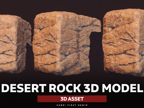 Realistic Desert Rock - High-Quality Desert Rock Asset For Unreal Engine and Other Popular 3D Model