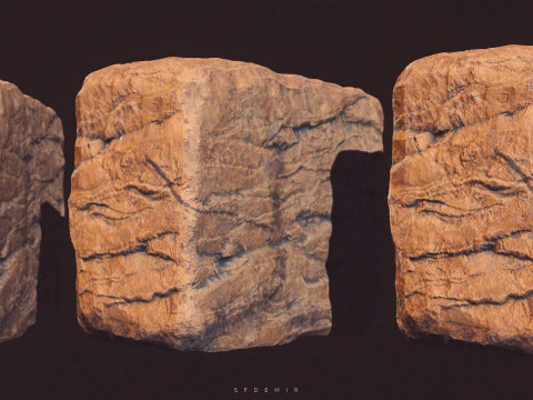 Desert Rock realista - ativo Desert Rock de alta qualidade para Unreal Engine e outros populares Modelo 3D