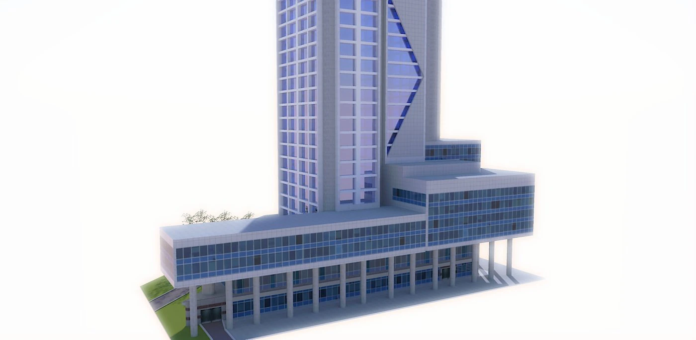 drapacz chmur50 wieża miejska Model 3D .c4d .max .obj .3ds .fbx .stl .blend 