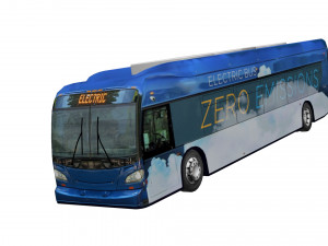 Electric bus new flyer xcelsior low poly model 3Dモデル
