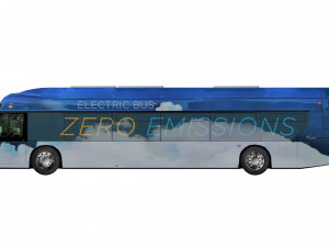 Electric bus new flyer xcelsior low poly model 3D Model