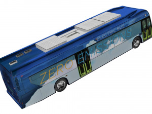 Electric bus new flyer xcelsior low poly model 3D Model