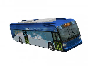 Electric bus new flyer xcelsior low poly model 3D Model