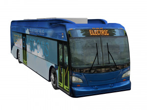 Electric bus new flyer xcelsior low poly model 3D Model