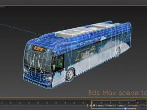 Electric bus new flyer xcelsior low poly model 3D Model