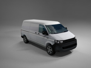 european design panel van low polygonal model 3D 模型