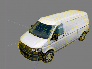 european design panel van low polygonal model 3D 模型