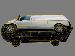 european design panel van low polygonal model 3D 模型