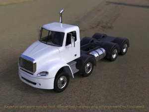 freightliner columbia 2017 4-axle chassis base 3D Model