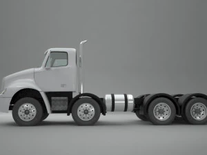 freightliner columbia 2017 4-axle chassis base 3D Model