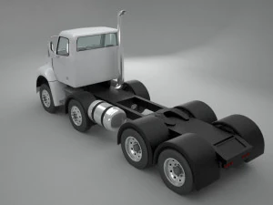freightliner columbia 2017 4-axle chassis base 3D Model