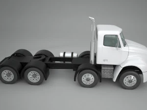 freightliner columbia 2017 4-axle chassis base 3D Model