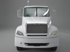 freightliner columbia 2017 4-axle chassis base 3D Модель