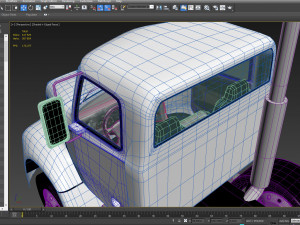 freightliner columbia 2017 4-axle chassis base 3D Модель