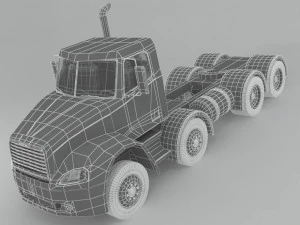 freightliner columbia 2017 4-axle chassis base 3D Model