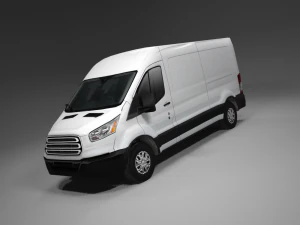 american design panel van low polygon model 3D Model