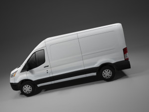 american design panel van low polygon model Modèle 3D
