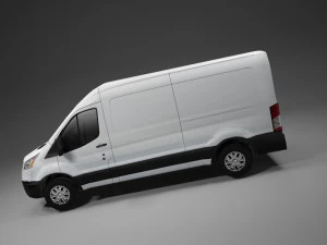 american design panel van low polygon model 3D Model