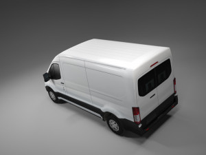 american design panel van low polygon model Modèle 3D