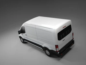 american design panel van low polygon model 3D Model