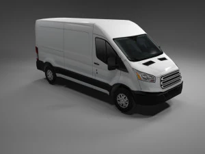 american design panel van low polygon model 3D Model
