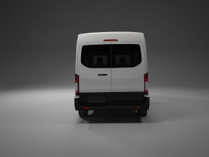 american design panel van low polygon model Modèle 3D