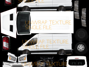 american design panel van low polygon model Modèle 3D