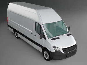 mercedes sprinter freightliner panel van 3D Model