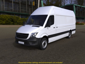 mercedes sprinter freightliner panel van Modelo 3D