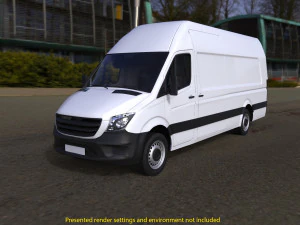 mercedes sprinter freightliner panel van 3D Model