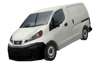 Nissan NV200 японский дизайн низкополигональный фургон низкополигональная 3D Модель
