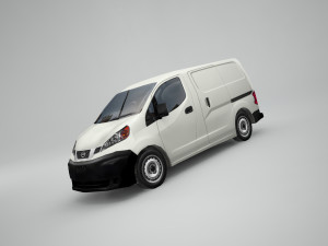 nissan nv200 japanese design low polygonal van low-poly 3D Модель