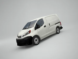 nissan nv200 japanese design low polygonal van low-poly 3D Model