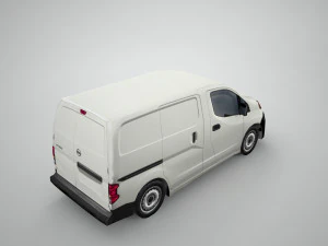 nissan nv200 japanese design low polygonal van low-poly 3D Model