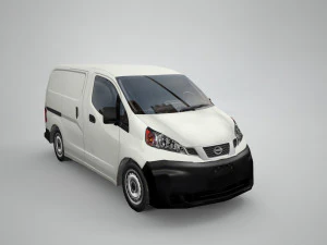 nissan nv200 japanese design low polygonal van low-poly 3D Model