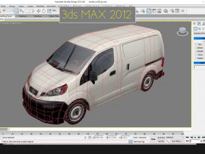 nissan nv200 japanese design low polygonal van low-poly 3D Model