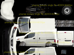 nissan nv200 japanese design low polygonal van low-poly 3D Модель