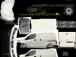 nissan nv200 japanese design low polygonal van low-poly 3D Model