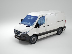 mercedes benz sprinter l1 2020 panel van low poly model 3D Model