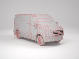 mercedes benz sprinter l1 2020 panel van low poly model 3D Model
