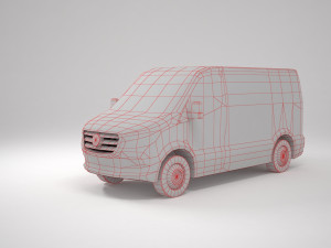 mercedes benz sprinter l1 2020 panel van low poly model 3D Model