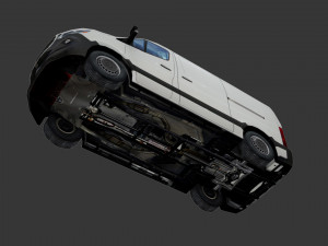 mercedes benz sprinter l1 2020 panel van low poly model 3D Model