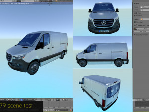 mercedes benz sprinter l1 2020 panel van low poly model 3D Model