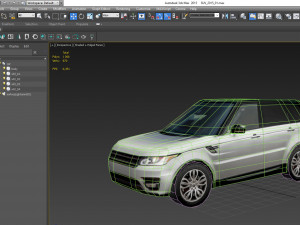 luxury suv british design low polygon model 3Dモデル