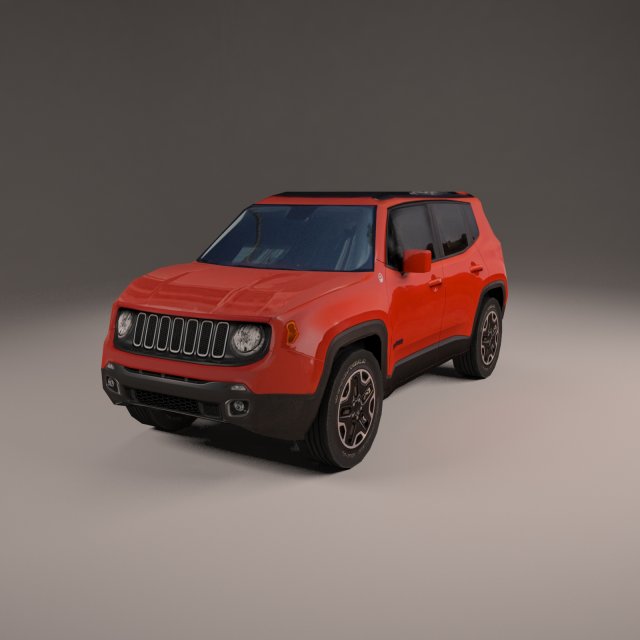 jepp renegade 2016-2020 low poly model 3D 모델 .c4d .max .obj .3ds .fbx .stl .blend 